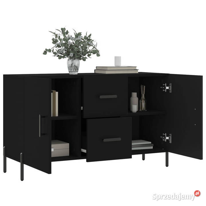 Komoda czarna 100x36x60 materiał drewnopochodny mazowieckie Warszawa