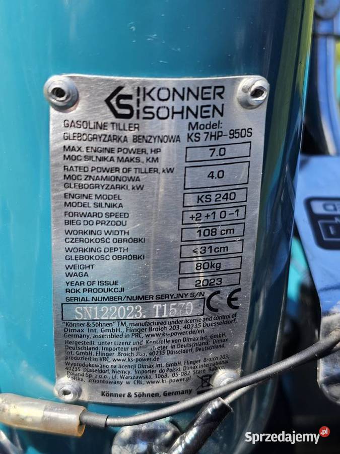 Glebogryzarka Konner Sohnen sprzedam