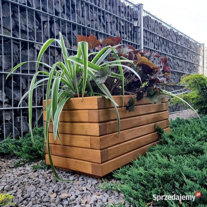 Donica drewniana ogrodowa donica na taras