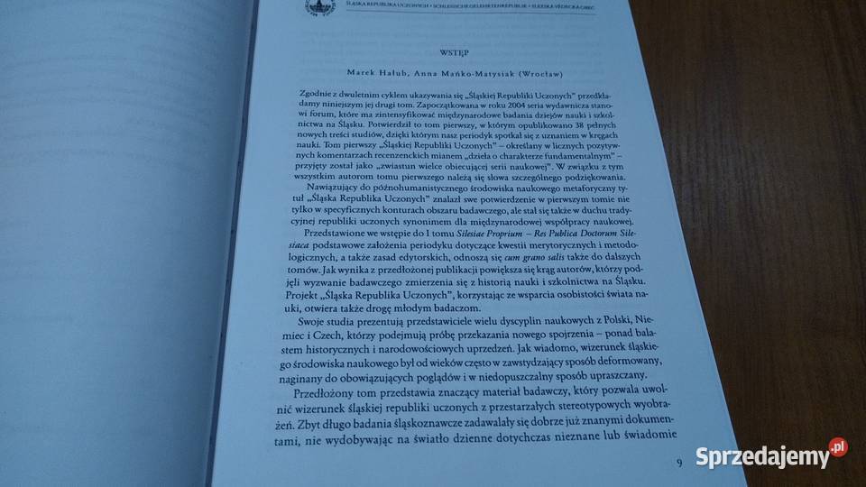 Śląska Republika Uczonych vol Hałub Gdańsk sprzedam