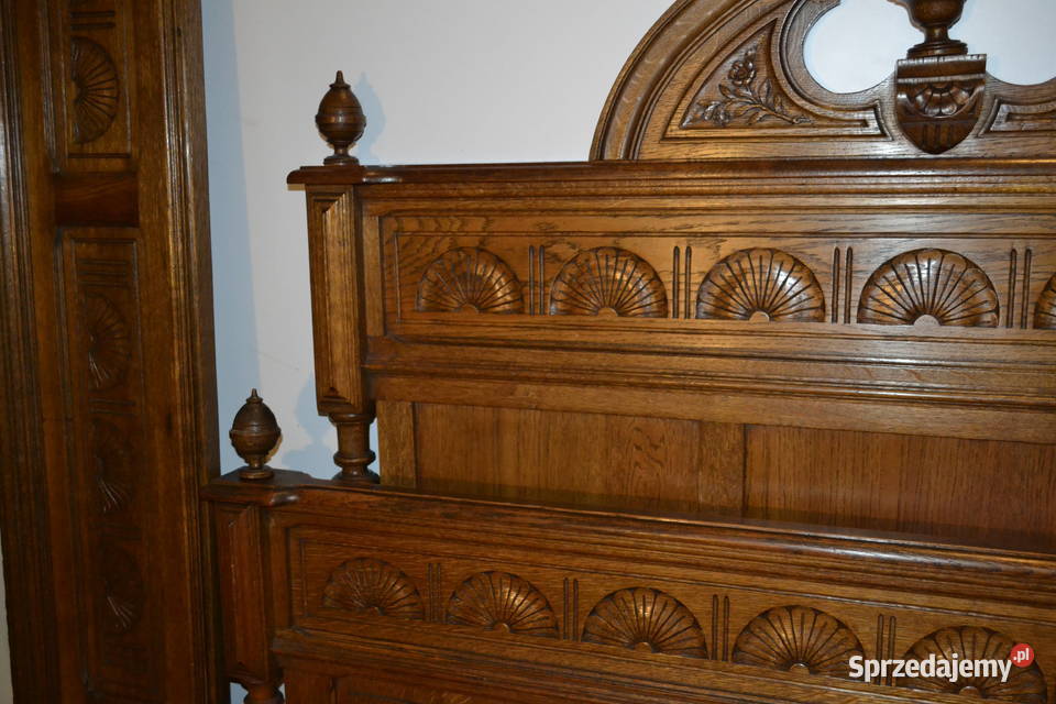 łóżko neorenesansowe 130 dąb sprzedam