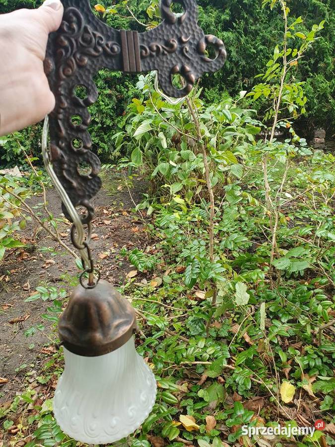 Trzy miedziane kinkiety śląskie Myszków