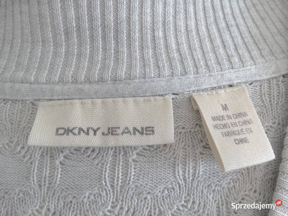 Sweter Kardigan Rozpinany Ażurowy Jasnoszary długi sprzedam