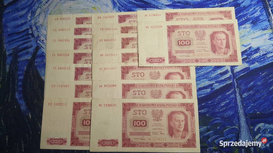 Polska Ludowa komplet banknotów 100 złotych 1948 Numizmatyka Warszawa
