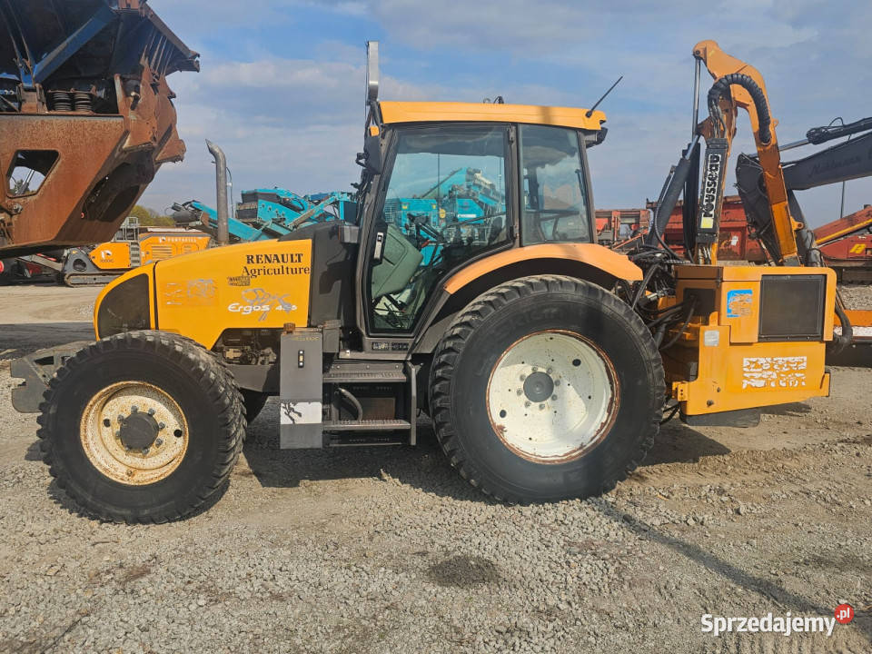 Ciągnik Renault Ergos 456 z kosiarką bijakową Krzykosy