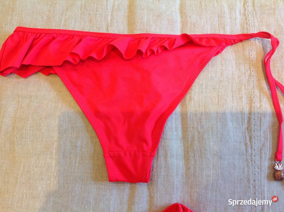 Strój kąpielowy dwuczęściowy r XS czerwony Rozmiar 34(XS) Stroje kąpielowe Nowa Sól