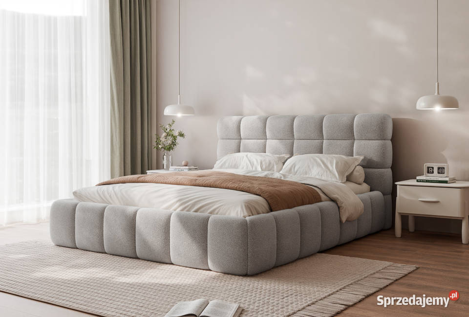 Łóżko tapicerowane z pojemnikiem Bubble różne Tarchały Małe