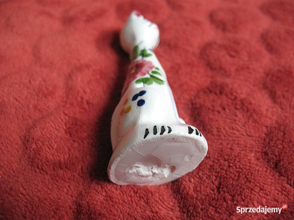 Kot ręcznie malowany kotek stara figurka wielokolorowy Siedlce