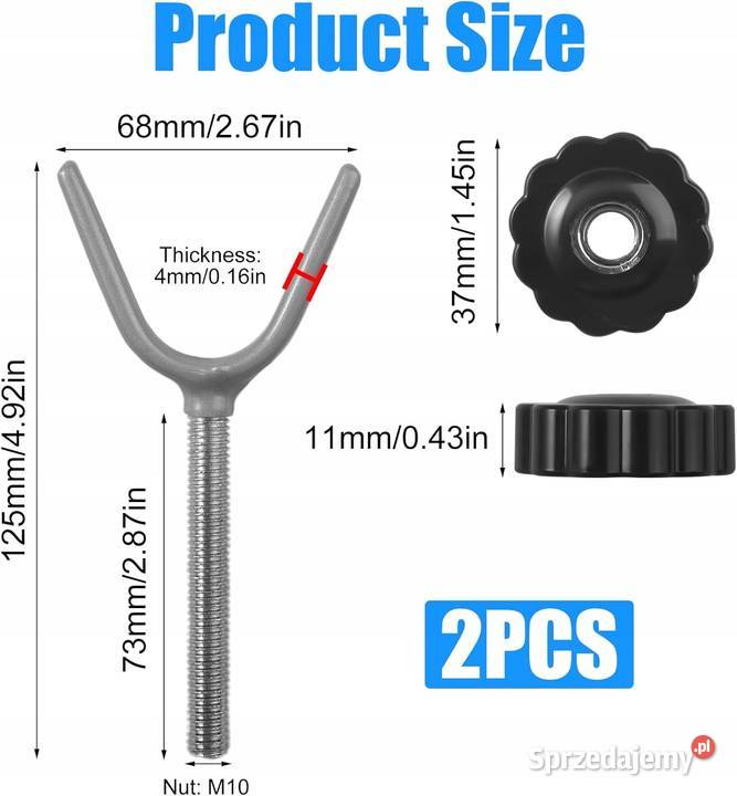 2x mocowanie uchwytu do barierki ochronnej Myszyniec