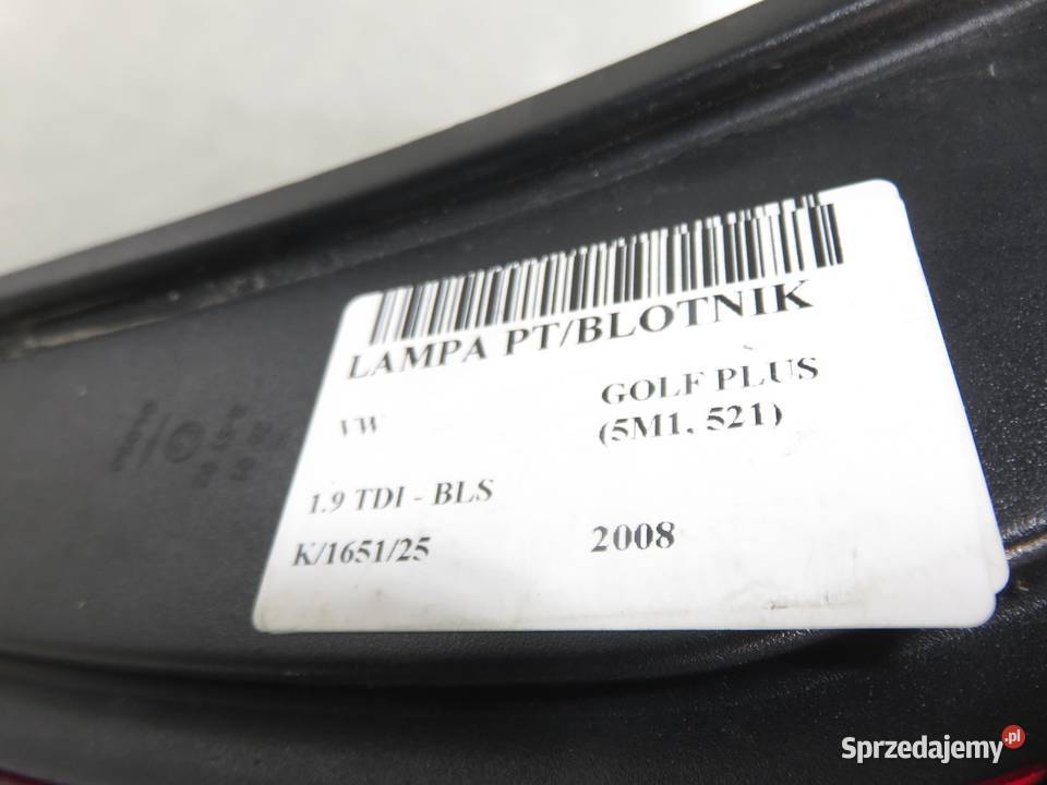 LAMPA PRAWA TYLNA VW GOLF PLUS 5M1 521 osobowe sprzedam
