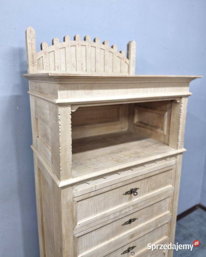 Ładny Dębowy Słupek Secesyjny AntykiMarki Marki