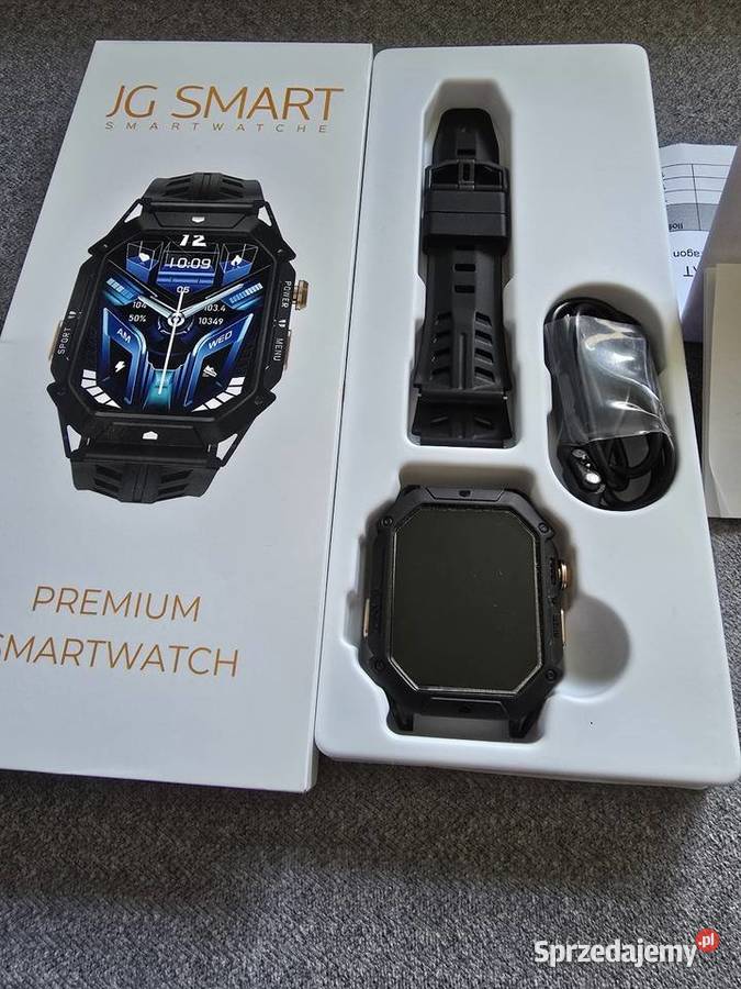 Smartwatch pancerny JG Smart 1000mAh Faktura Czarna Woda