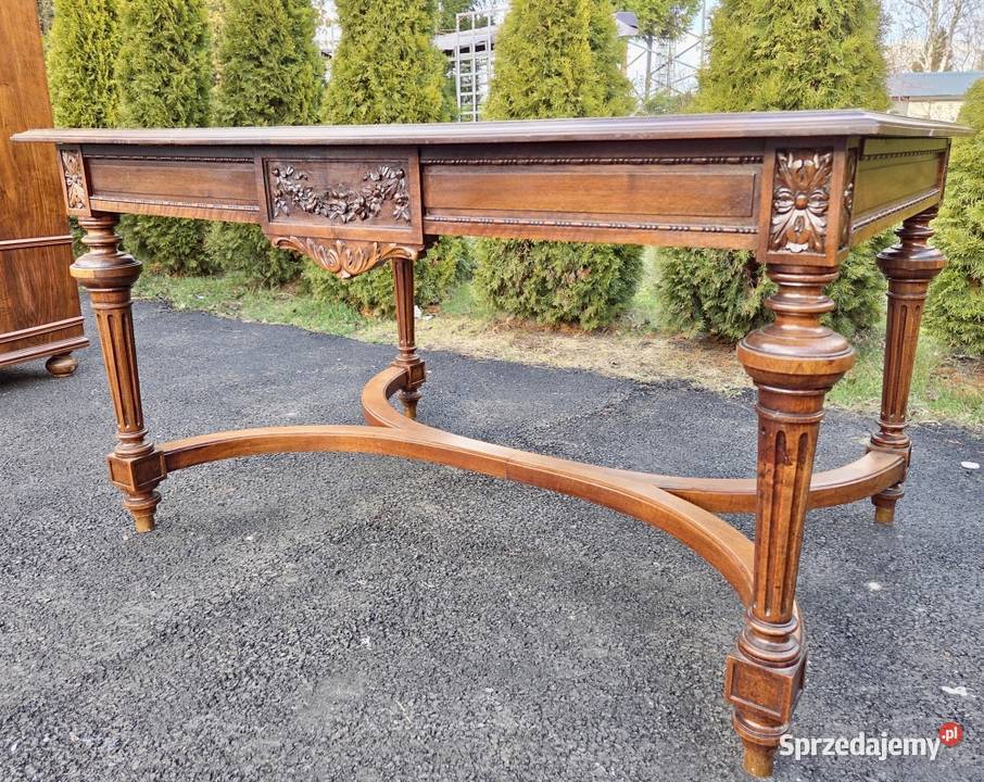 Orzechowy rozkładany stół eklektyczny komplet z Szczecin