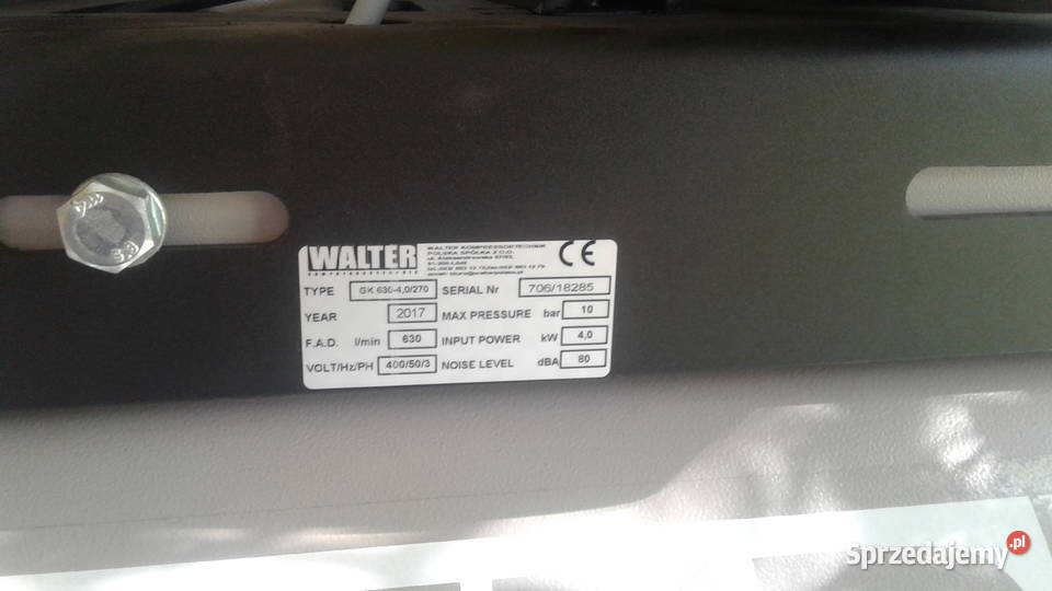 Kompresor Walter GK63040270L Proszowice sprzedam