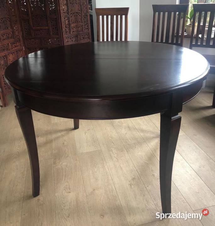 Duży stół rozkładany drewniany owalny 5w1 Gliwice