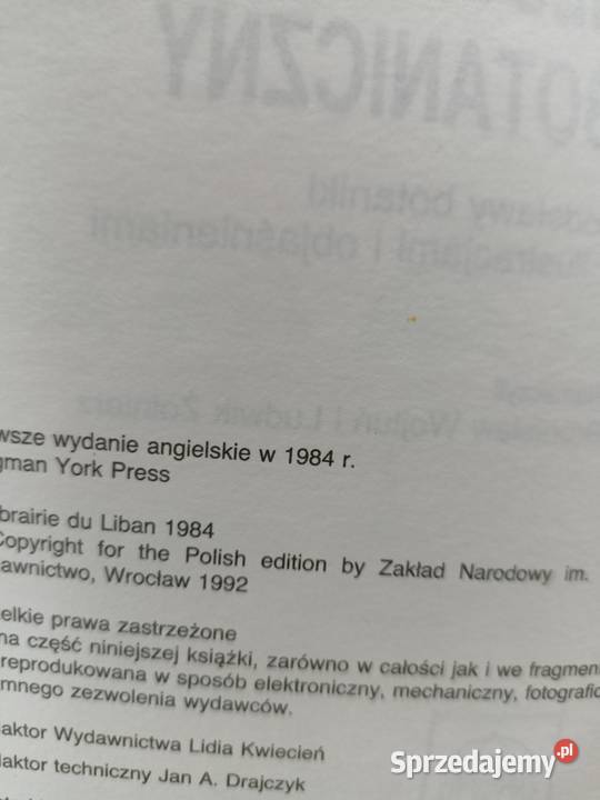 Słownik botaniczny książki pierwsze wydanie Warszawa