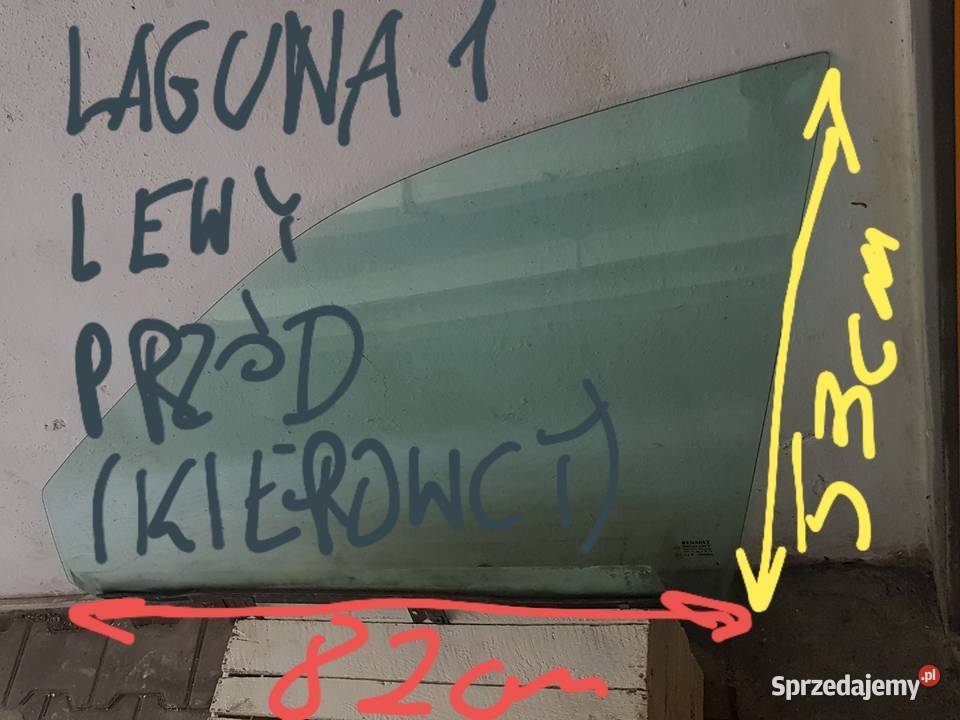 Okno szyba przednia lewa kierowcy RENAULT Laguna osobowe Lublin