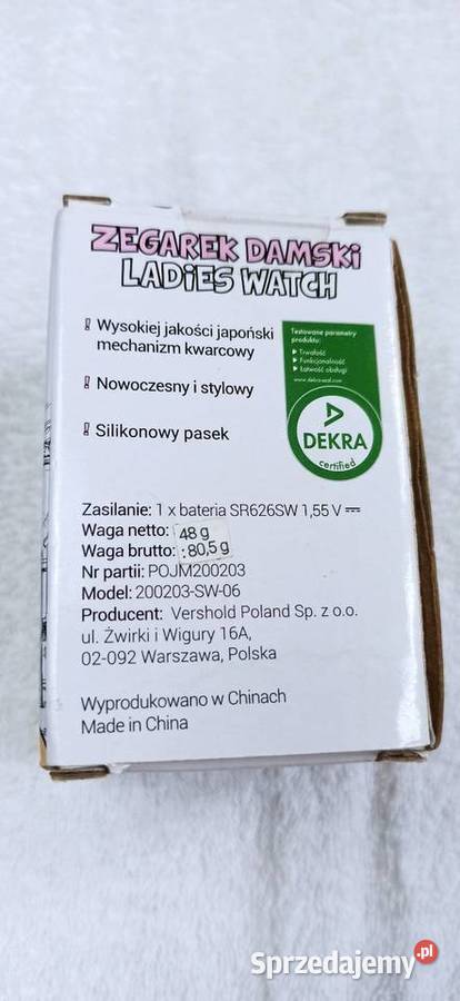 Zegarek damski OMG różowy z silikonowym paskiem Stalowa Wola