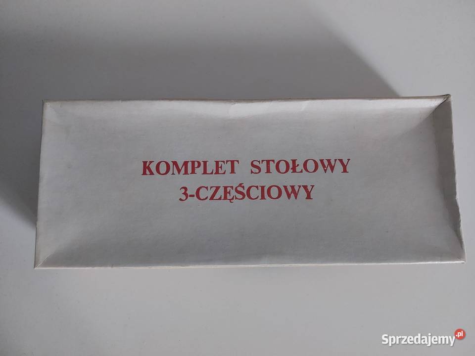 drewniany zestaw stołowy retro PRL kuchnia Poznań