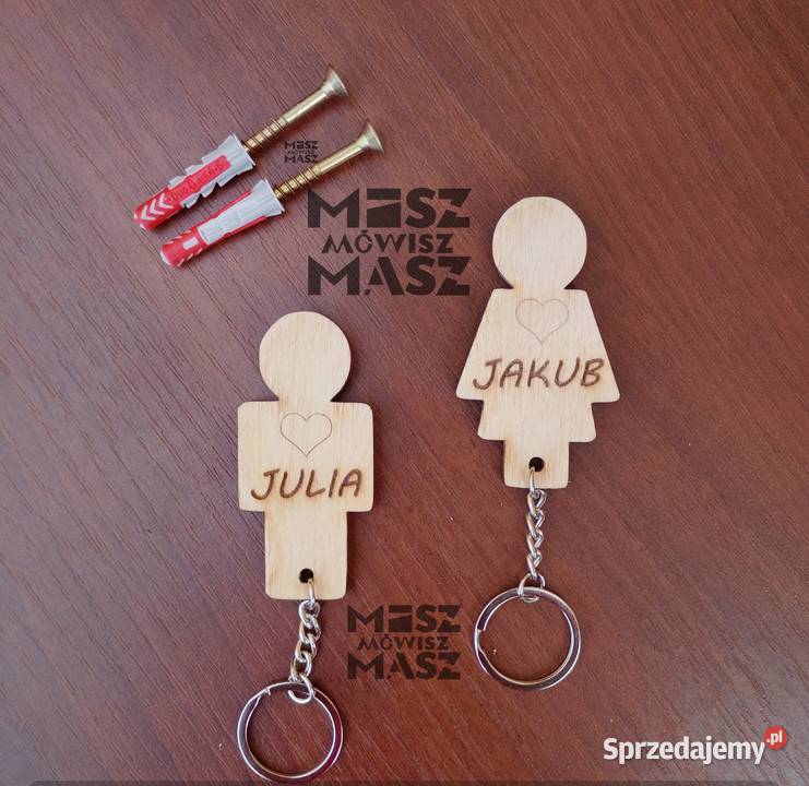 Domek na klucze parapetówka para breloki Racot