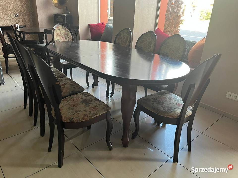 KRZESŁO fotel DREWNO Z OBICIEM motym KWIATOWY 4 Krzesła Pszczyna