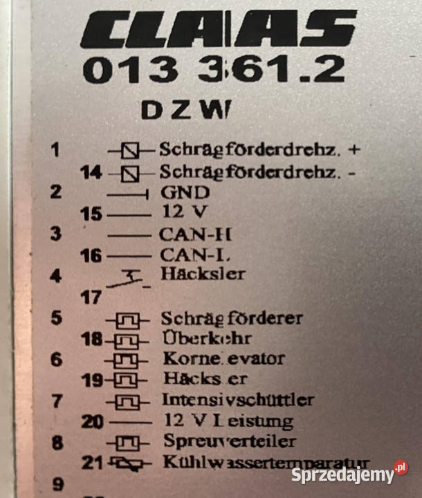 Claas DZW Moduł 013 3612 wielkopolskie Jastrzębniki