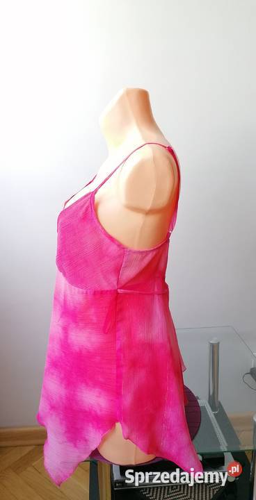 ELEGANCKI RÓŻOWY ASYMETRYCZNY TOP HM R4648