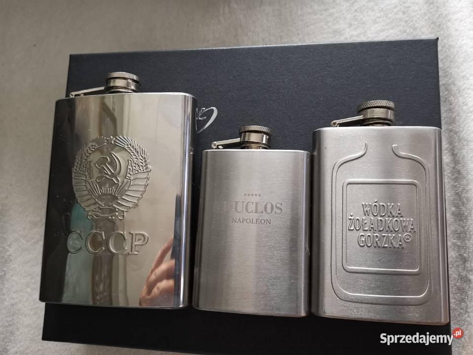 Trzy piersiówki CCCP Wódka żołądkowa gorzka kujawsko-pomorskie Grudziądz