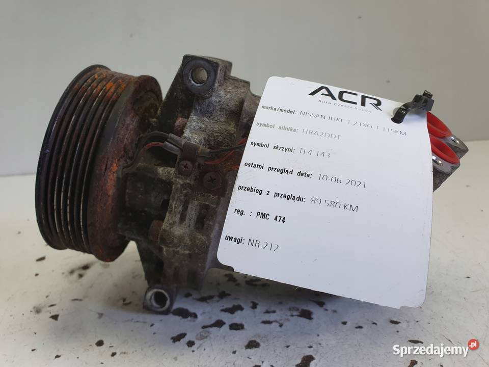 SPRĘŻARKA KLIMATYZACJI Nissan Juke I F15 lift 12 Rudka