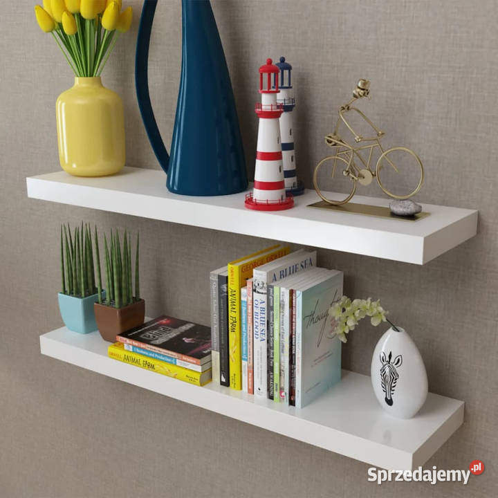 Półki na książkiDVD 2 białe MDF WM242184 mazowieckie Warszawa