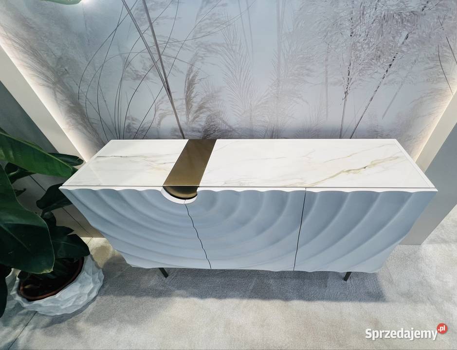 Komoda złota Primavera Glamour Premium 150x40x86 małopolskie Golkowice