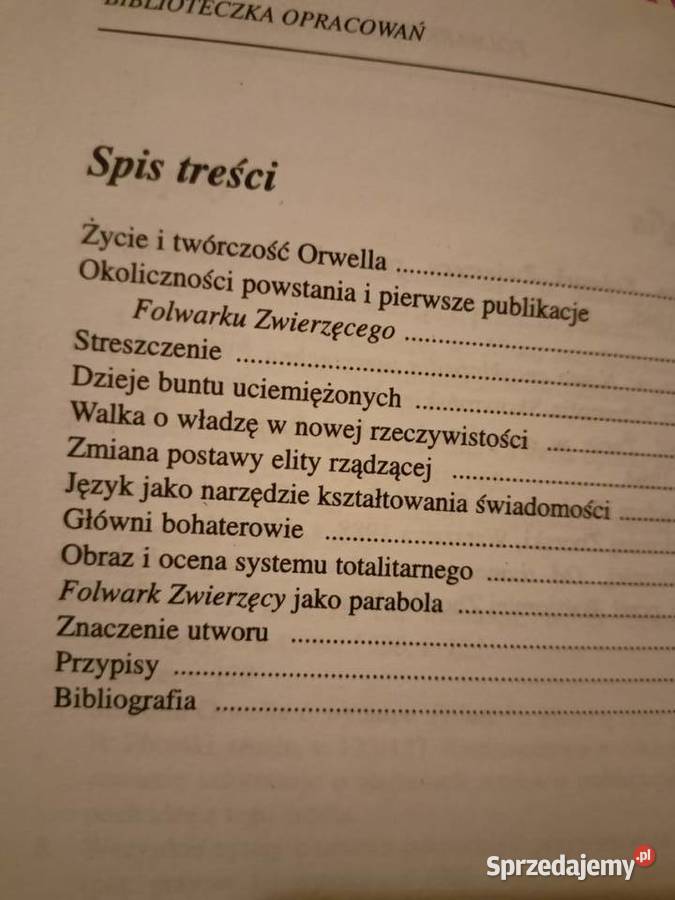 Folwark zwierzęcy biblioteka analiz literatury Rok wydania 2004 Warszawa