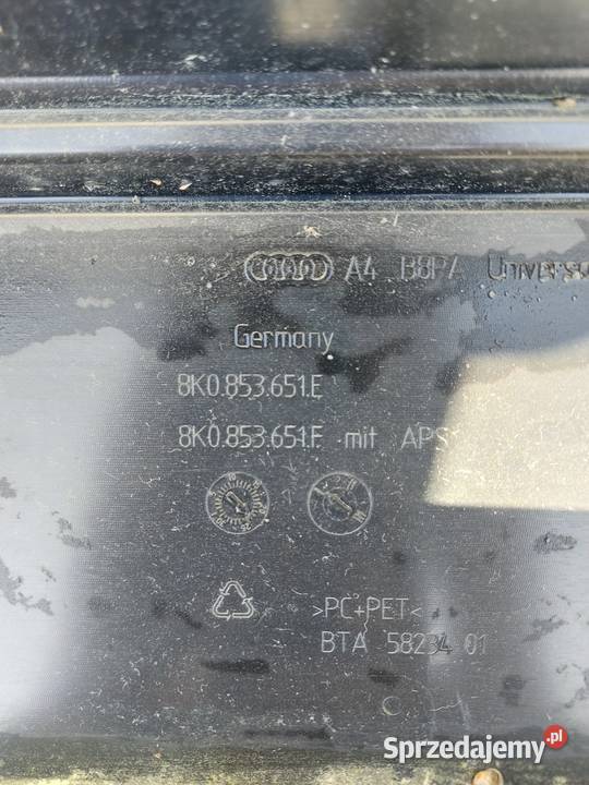 Atrapa zderzaka AUDI A4 B8 FL 20122016 CHROM OE