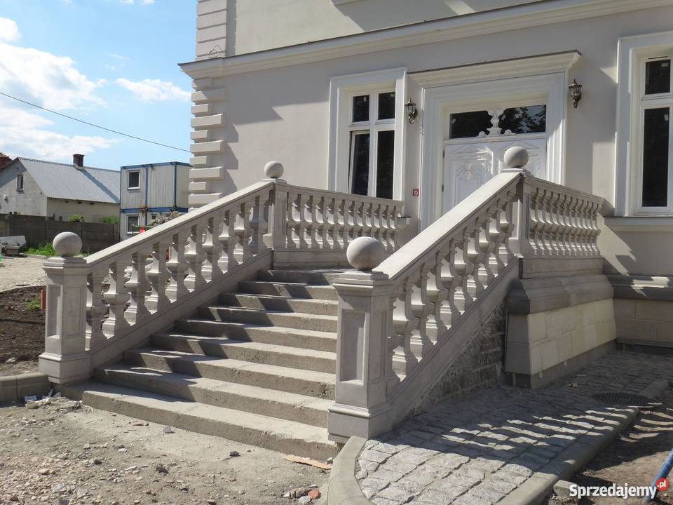TRALKI betonowe balustrady kule poręcze zewnętrzne Ściany i elewacje Górno
