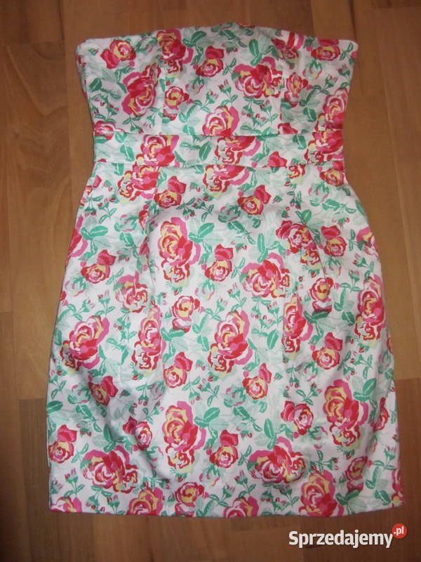 JeansClothes sukienka mini w kwiaty XS 34 Warszawa