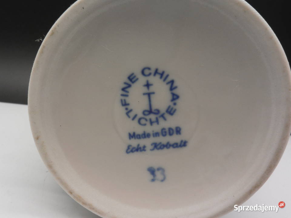 Porcelana Lichte Echt Kobalt Kubek Wazonik wzór Porcelana i szkło wielkopolskie Raszków sprzedam