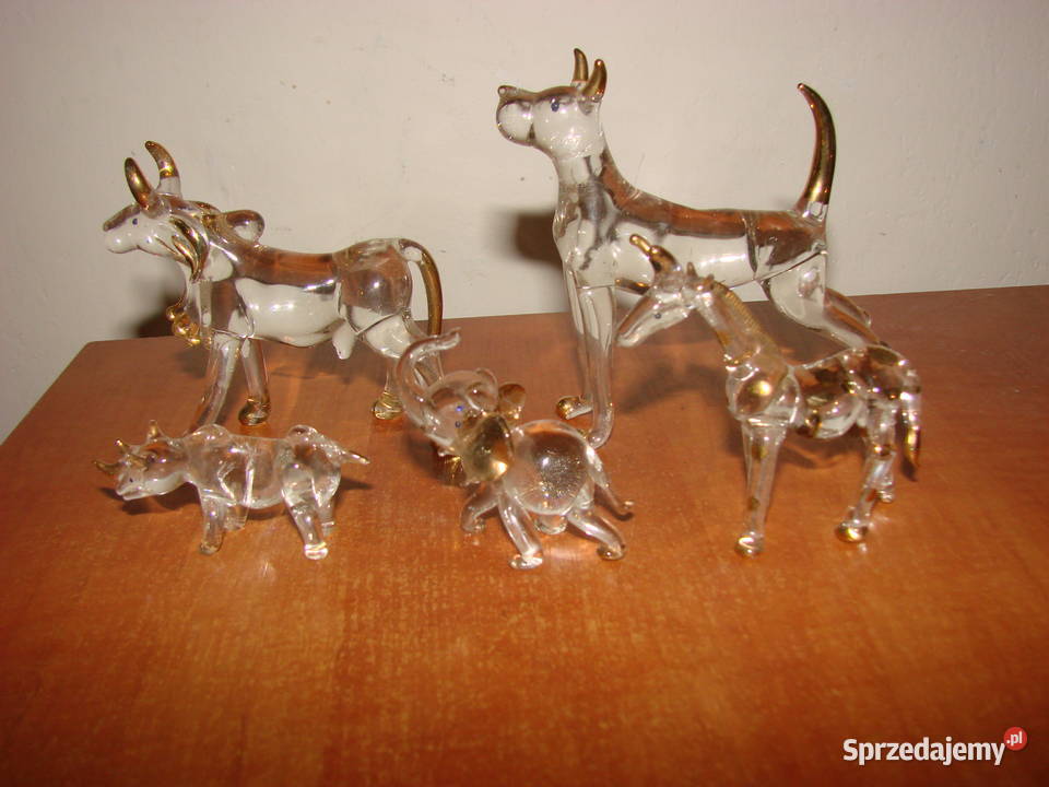 szklane figurki zwierząt Pruszcz Gdański