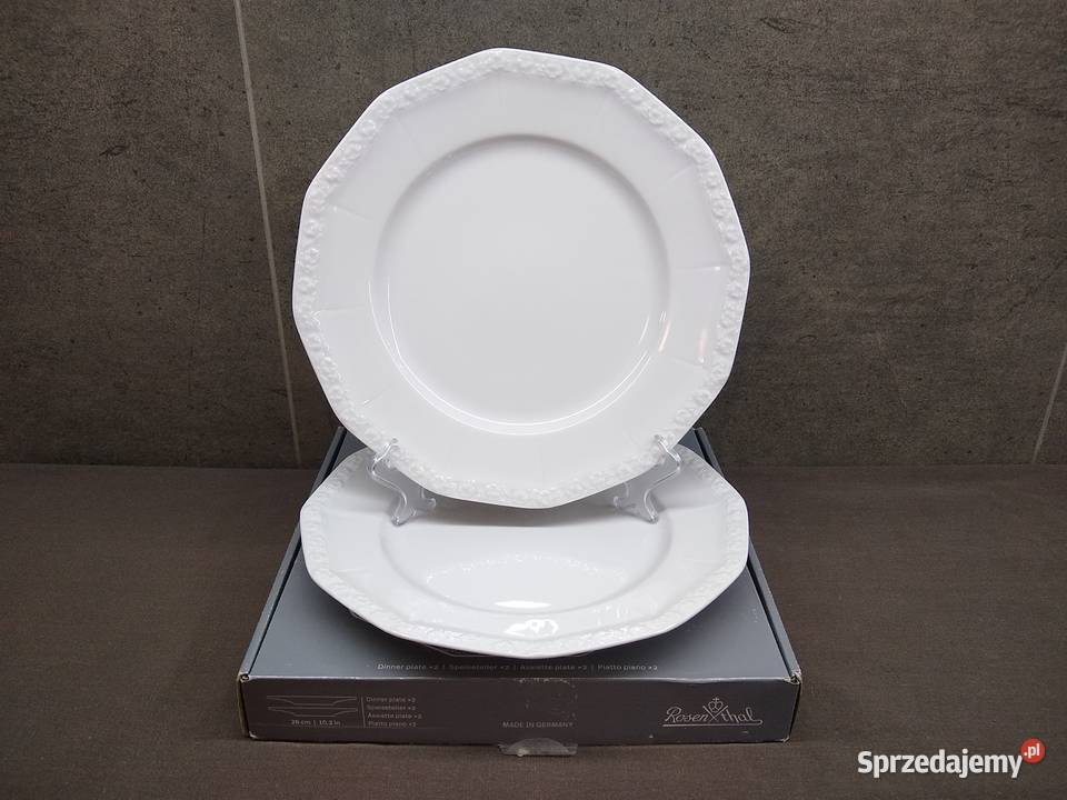 Rosenthal Maria Biała 2 talerze płytkie 27 NOWE Porcelana i szkło Kalisz