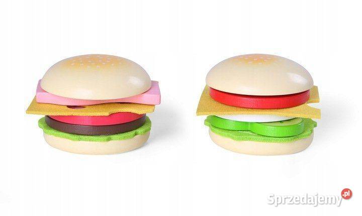Drewniany hamburger zestaw 2 sztuki Ecotoys Bielsk Podlaski