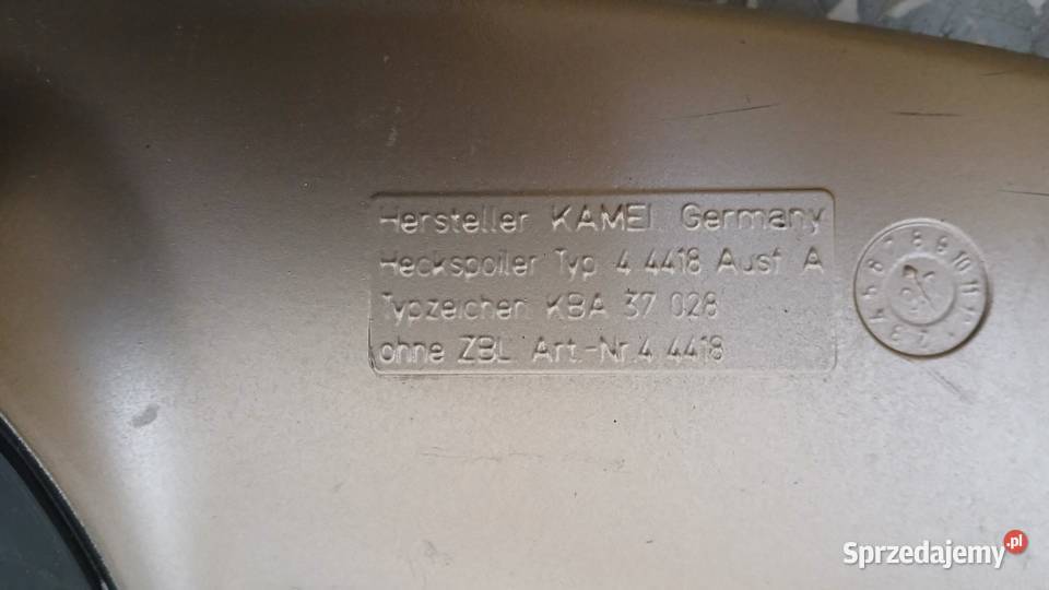 Spoiler lotka KAMEI typ 44418 Mercedes 190 W201 sprzedam
