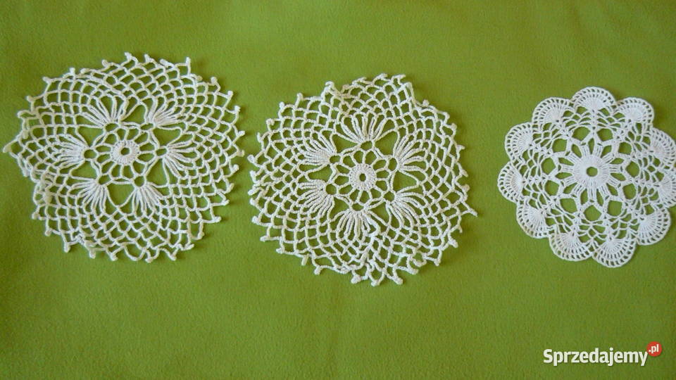 Serwetki rękodzieło 3 sztuki Myszków