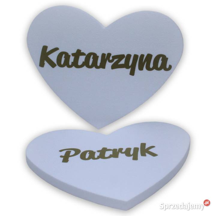 Styropianowe serduszka z imieniem dziecka Pozostałe Dębna