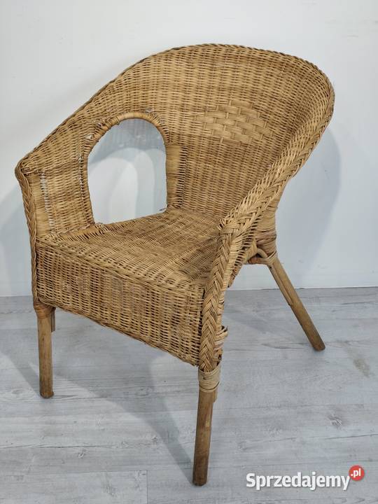 Krzesło rattanowe Ikea Agen klasyk w stylu boho łódzkie Poddębice