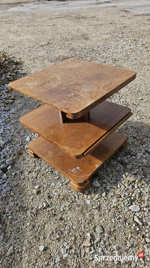 Stolik kawowy vintage Art Deco 3 poziomy Wałbrzych