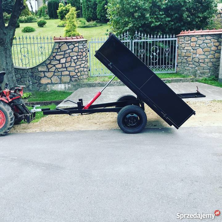 Przyczepa ogrodowa płaskie dno kiprowana