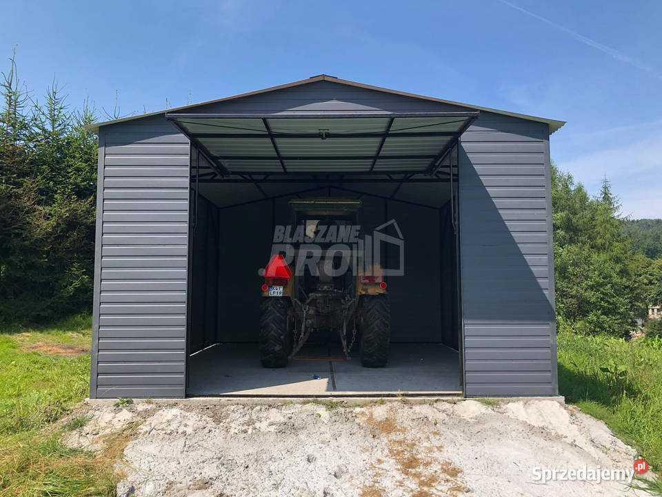 Garaż blaszany 5x5 Brama uchylna antracyt podlaskie Białystok