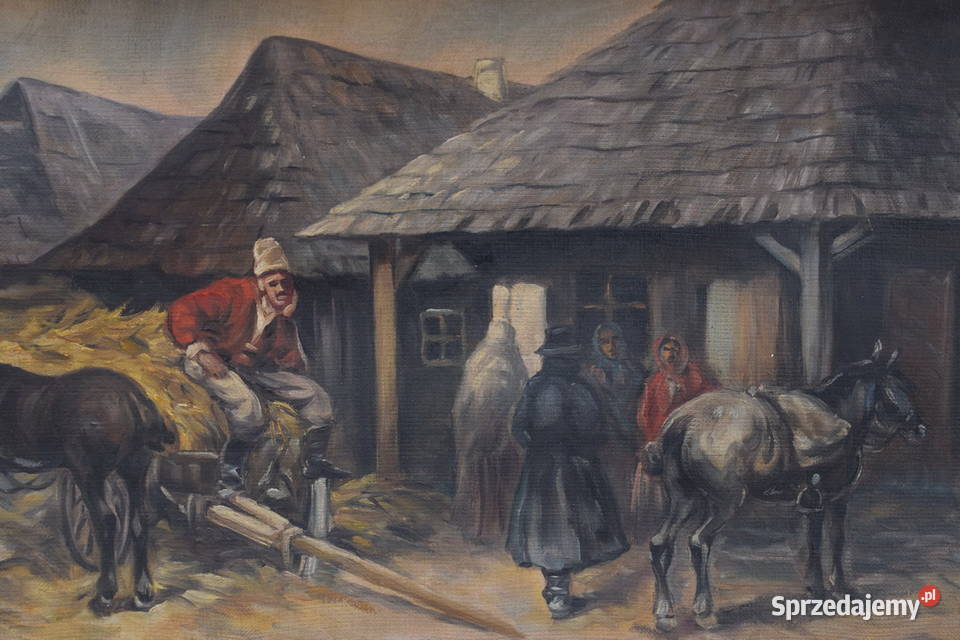 A Setkowicz Spotkanie przed Karczmą Stary Obraz Dekoracje i ozdoby Kraków