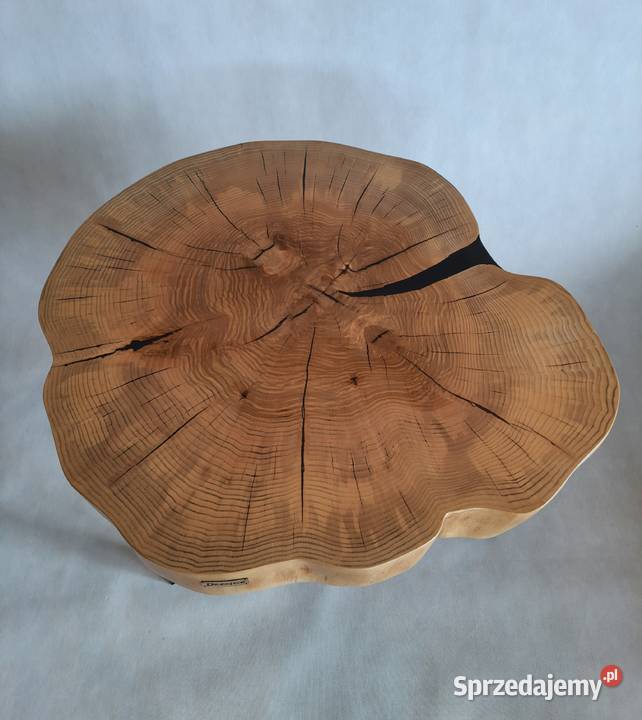 Stolik kawowy plaster drewna jesion loft 72cm Długołęka sprzedam