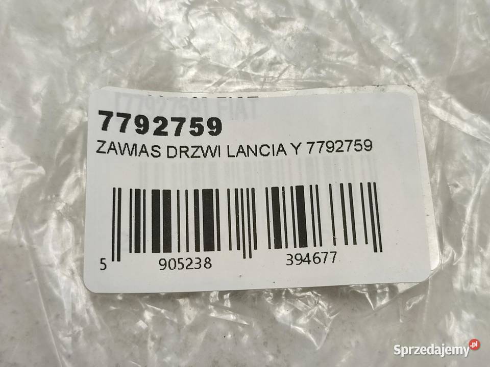 ZAWIAS DRZWI PRAWY PRZÓD LANCIA Y 19952003 NOWY