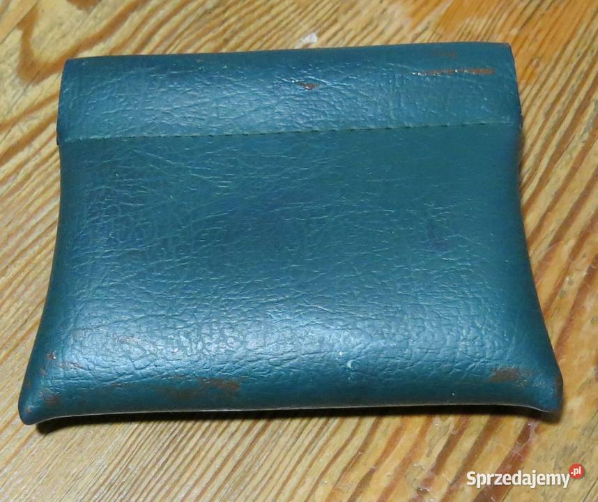 Portmonetka na banknoty z zielonej sztucznej Kraków